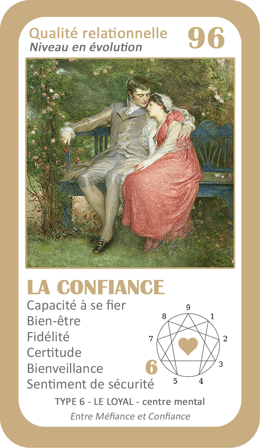 L'Oracle de l'ennéagramme sentimental : carte 96 La Confiance