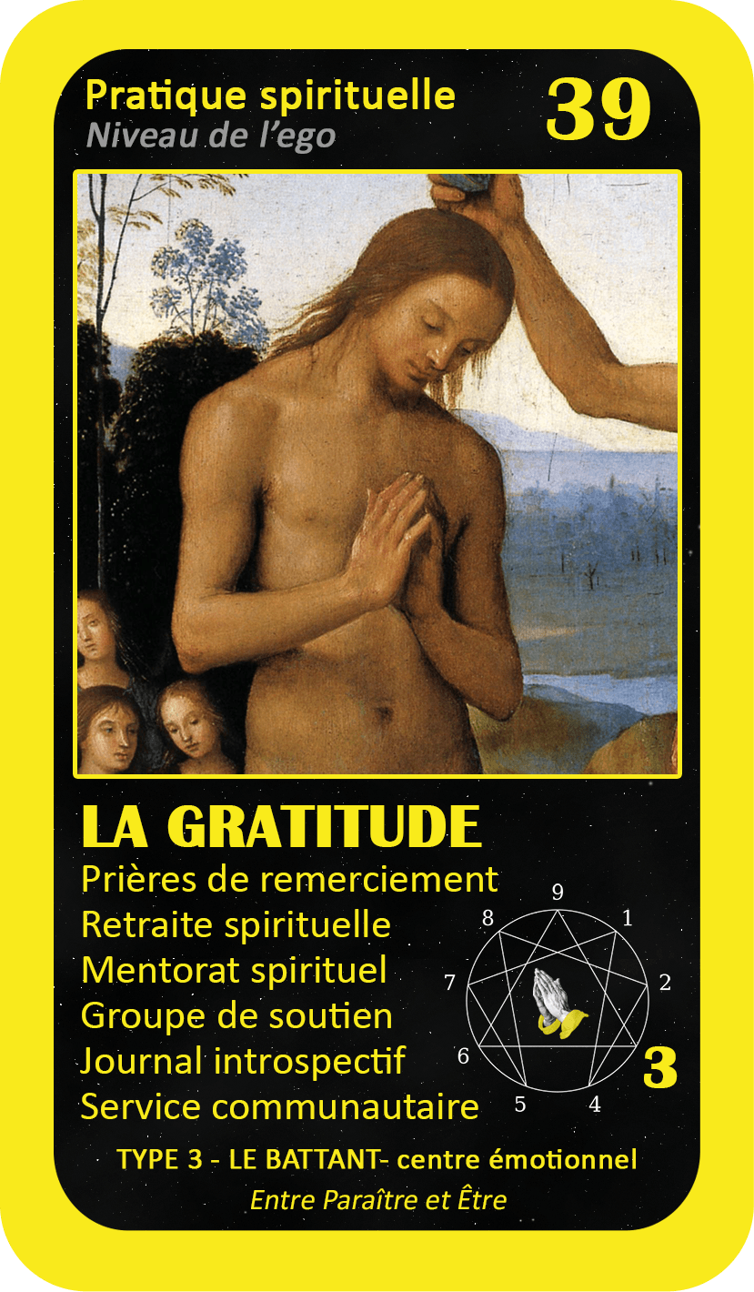 L'Oracle de l'ennéagramme mystique : carte 39 La Gratitude
