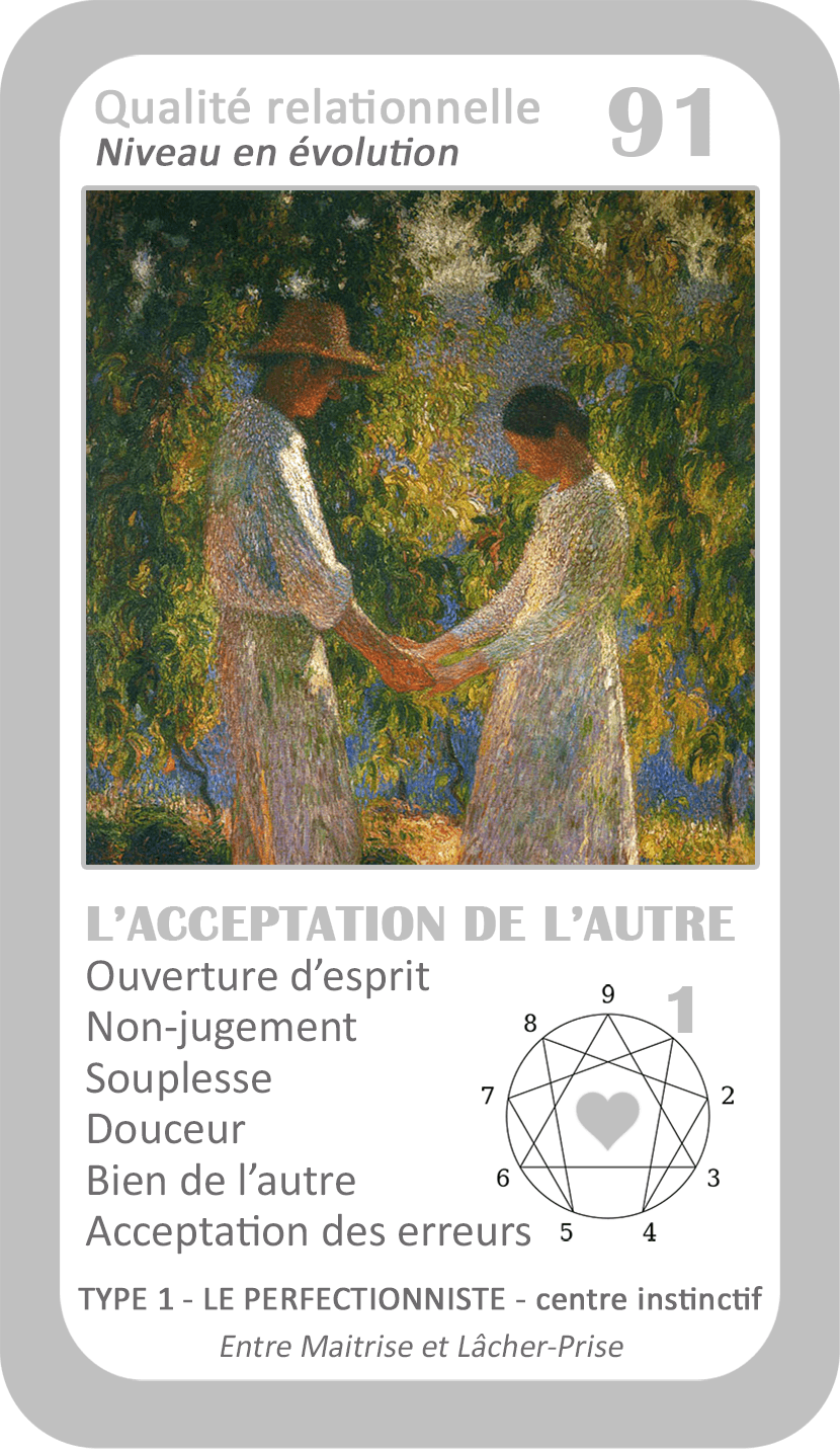 L'Oracle de l'ennéagramme sentimental : carte 91 L'Acceptation de l'Autre