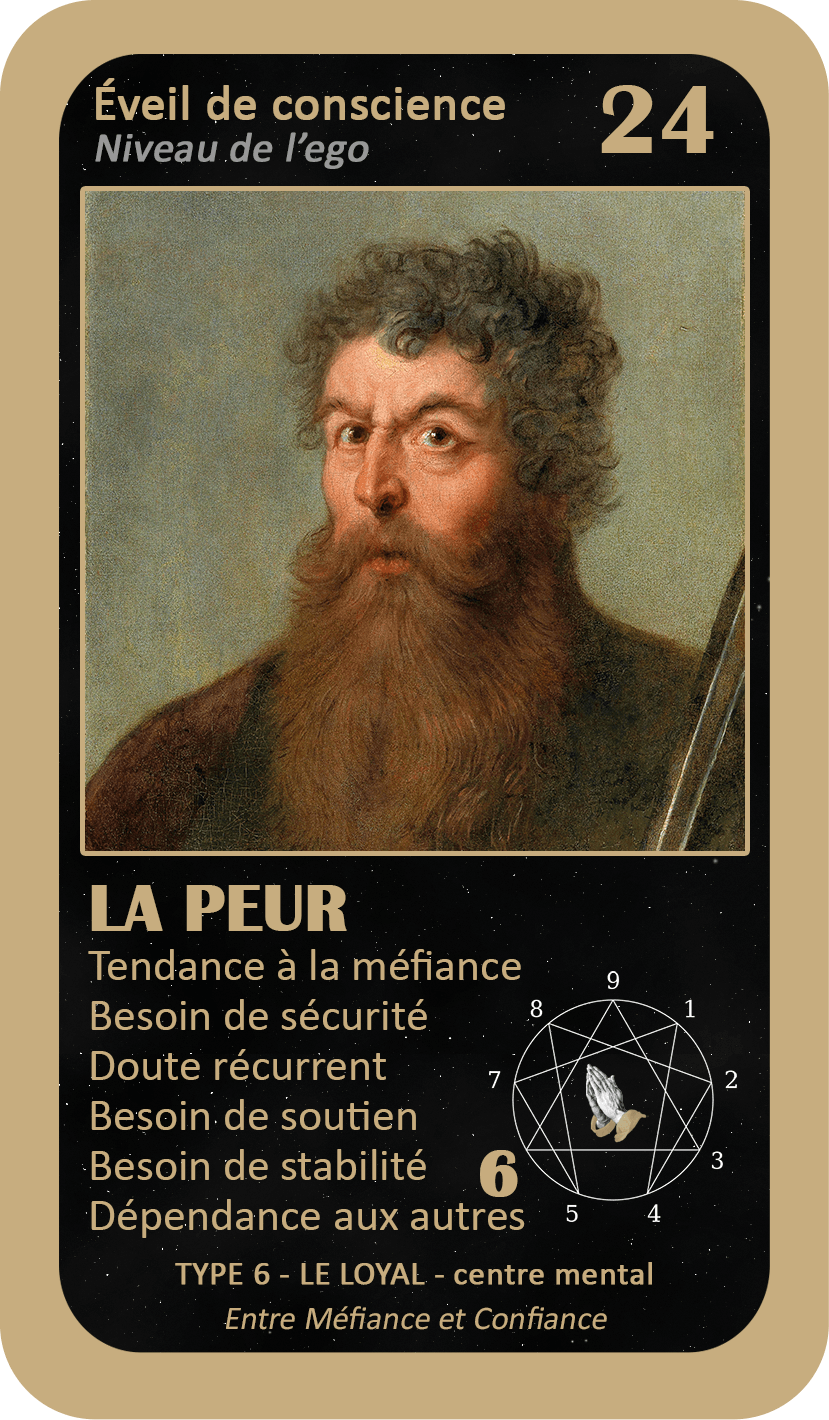 L'Oracle de l'ennéagramme mystique : carte 24 La Peur