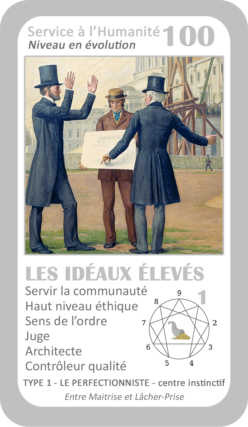 L'Oracle de l'ennéagramme professionnel : carte 100 Les Idéaux Élevés