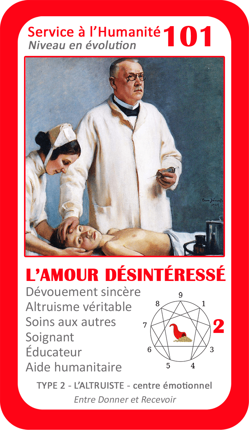 L'Oracle de l'ennéagramme professionnel : carte 101 L'Amour Désintéressé