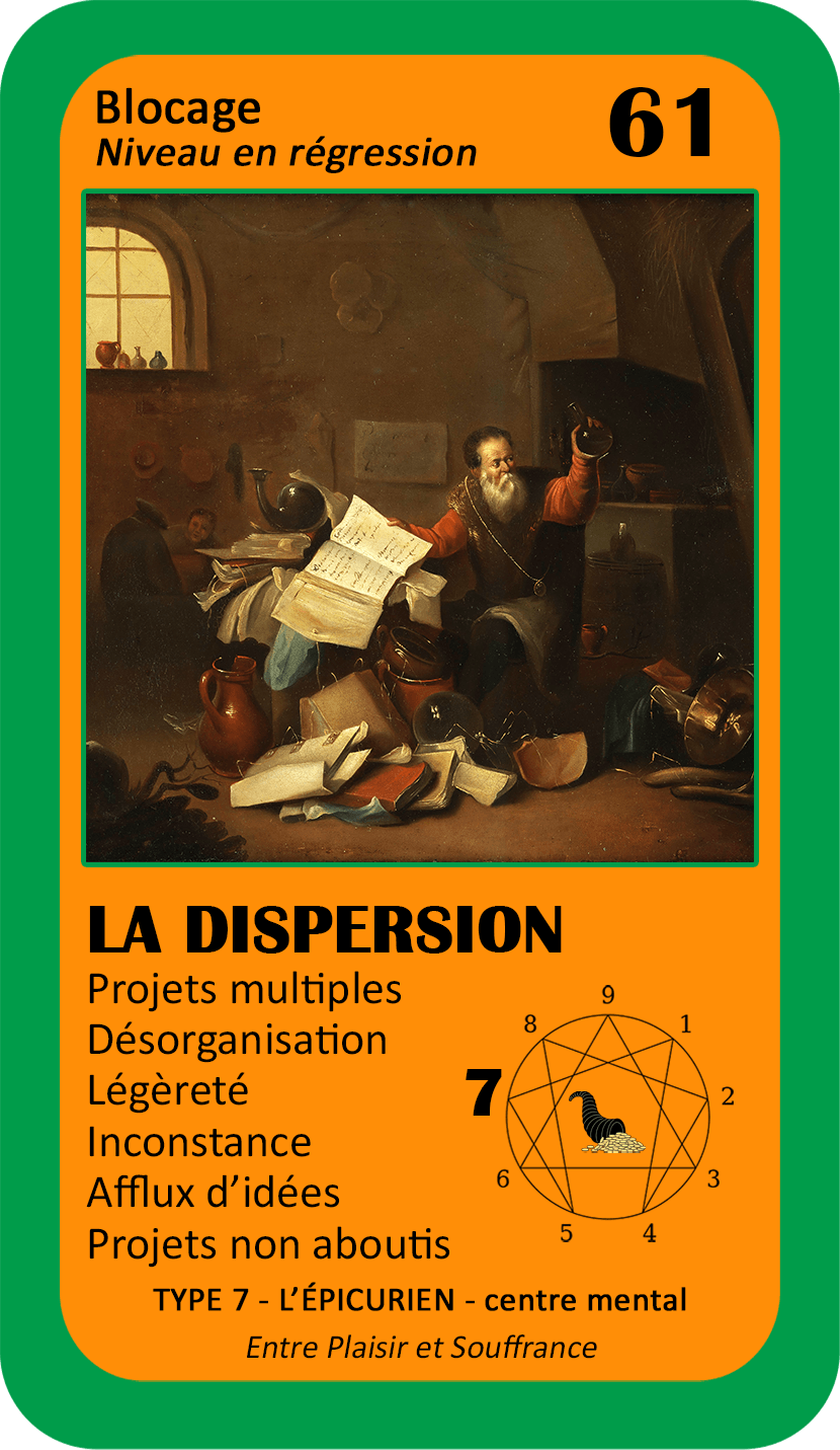 L'Oracle de l'ennéagramme professionnel : carte 61 La Dispersion