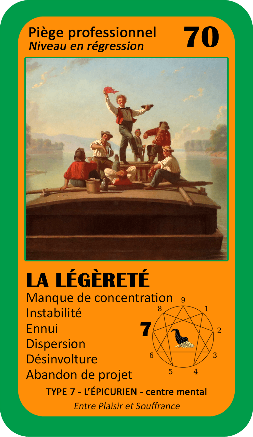 L'Oracle de l'ennéagramme professionnel : carte 70 La Légèreté