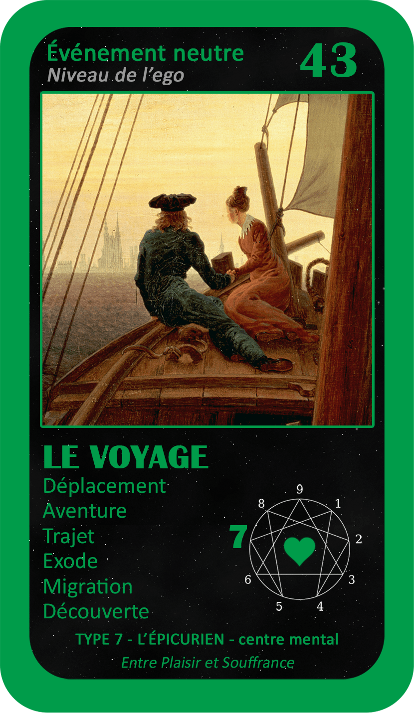 L'Oracle de l'ennéagramme sentimental : carte 43 Le Voyage