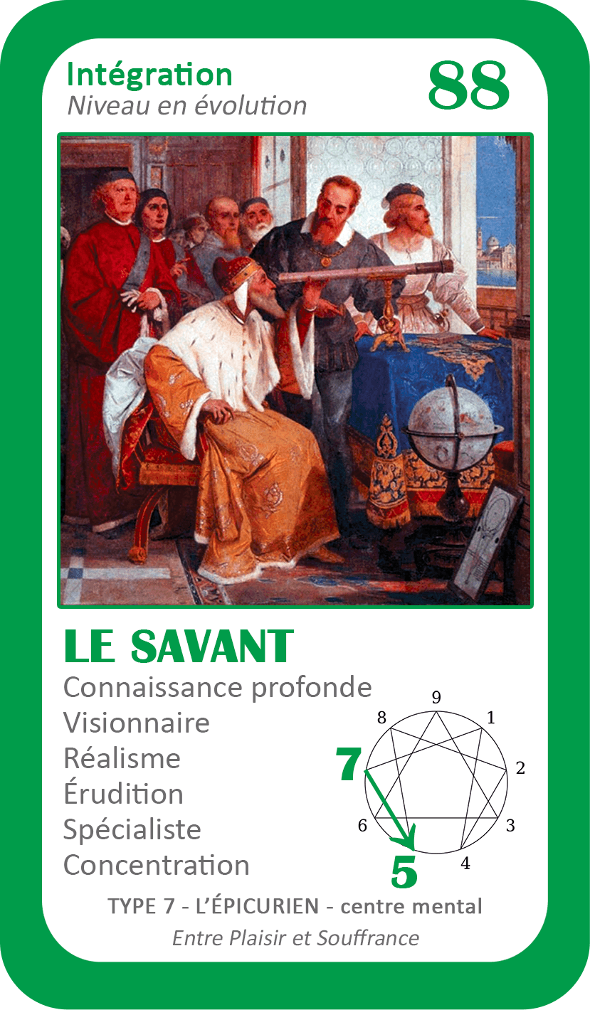 L'Oracle de l'ennéagramme général : carte 88 Le Savant