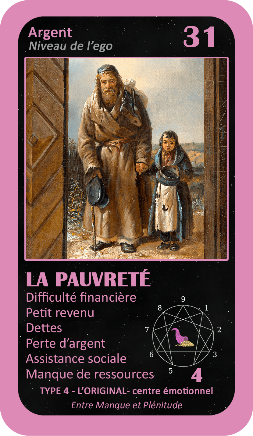 L'Oracle de l'ennéagramme professionnel : carte 31 La Pauvreté