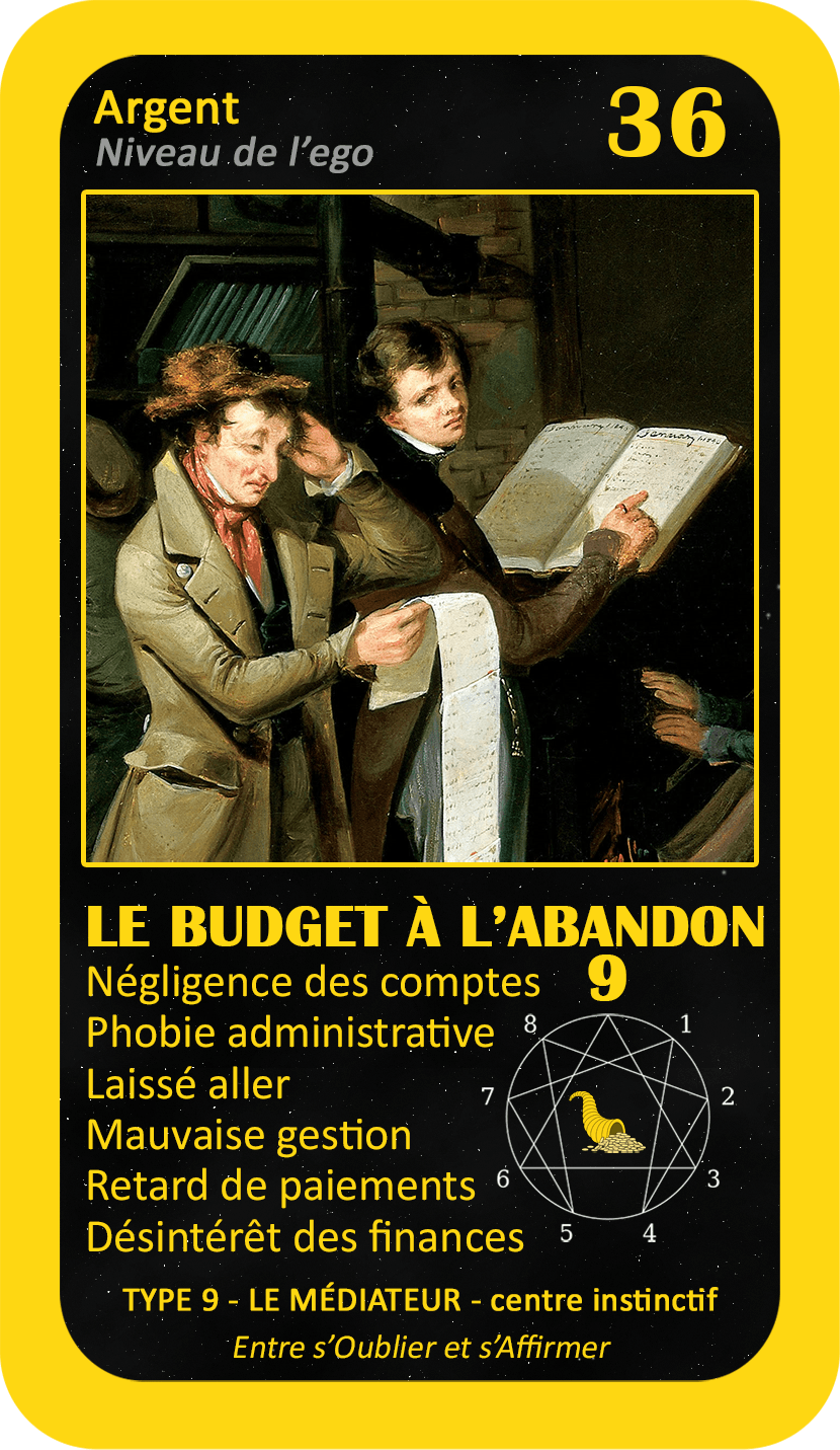 L'Oracle de l'ennéagramme professionnel : carte 36 Le Budget à l'Abandon