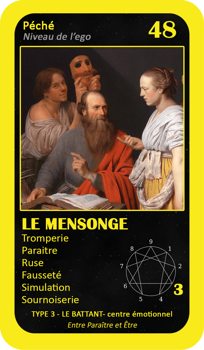 L'Oracle de l'ennéagramme général : carte 48 Le Mensonge