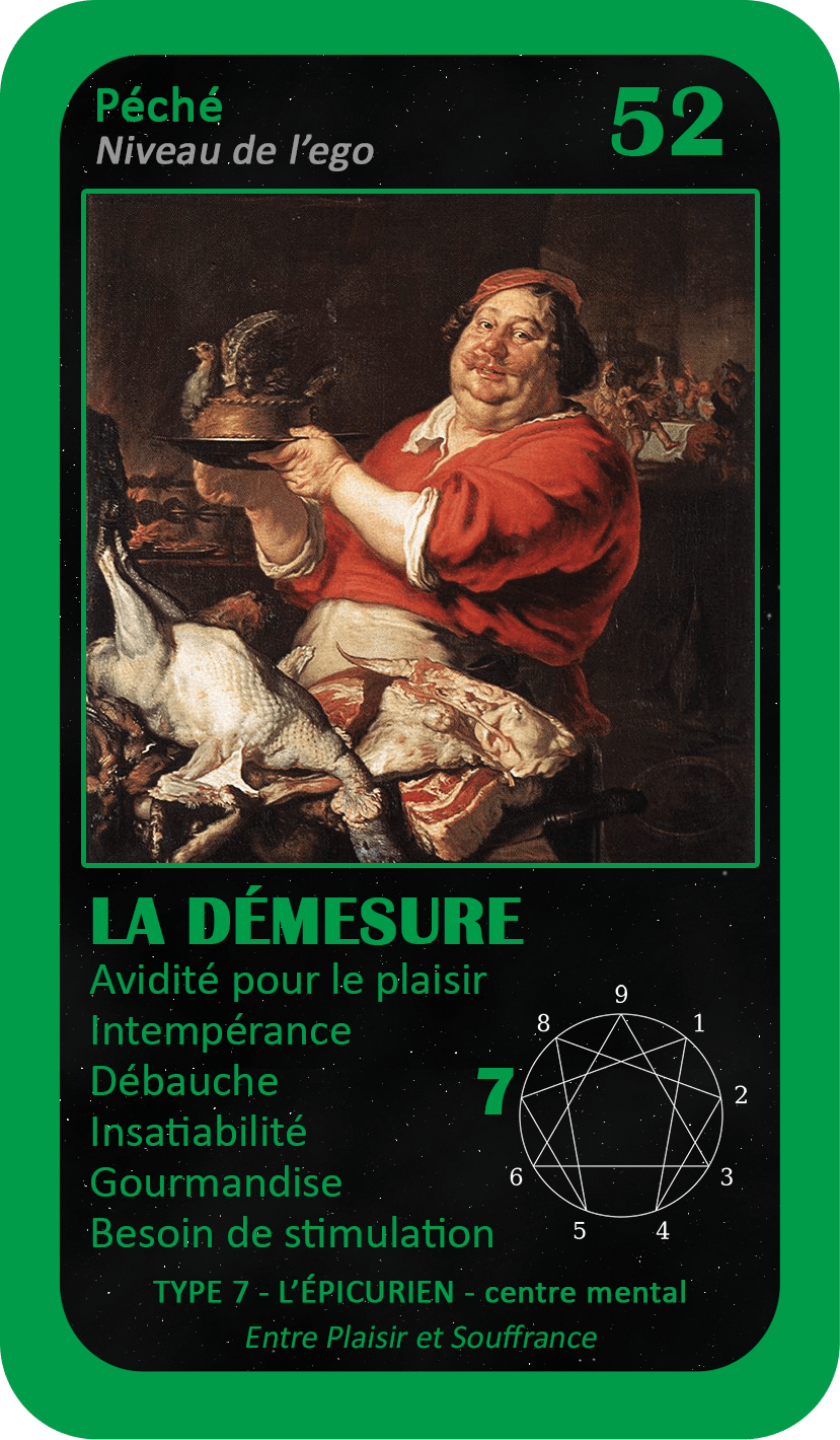 L'Oracle de l'ennéagramme général : carte 52 La Démesure
