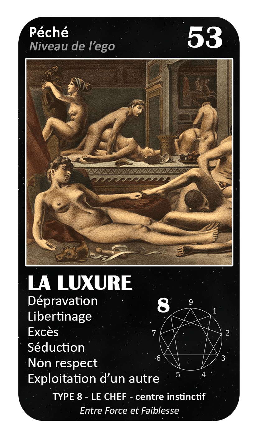 L'Oracle de l'ennéagramme général : carte 53 La Luxure