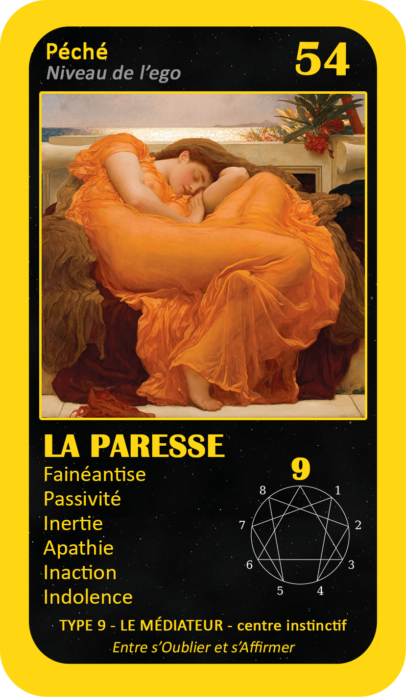L'Oracle de l'ennéagramme général : carte 54 La Paresse