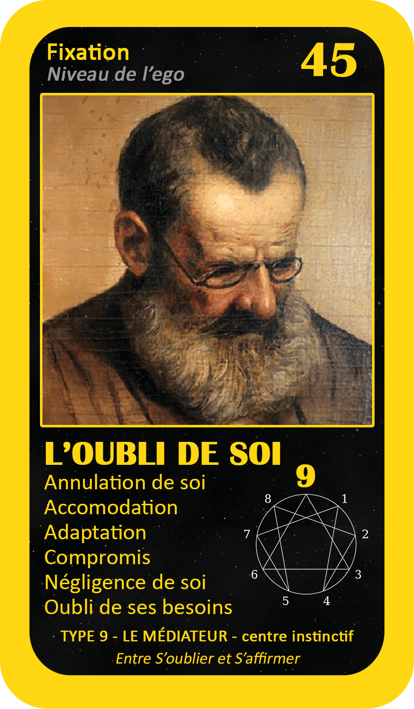 L'Oracle de l'ennéagramme général : carte 45 L'Oubli de Soi