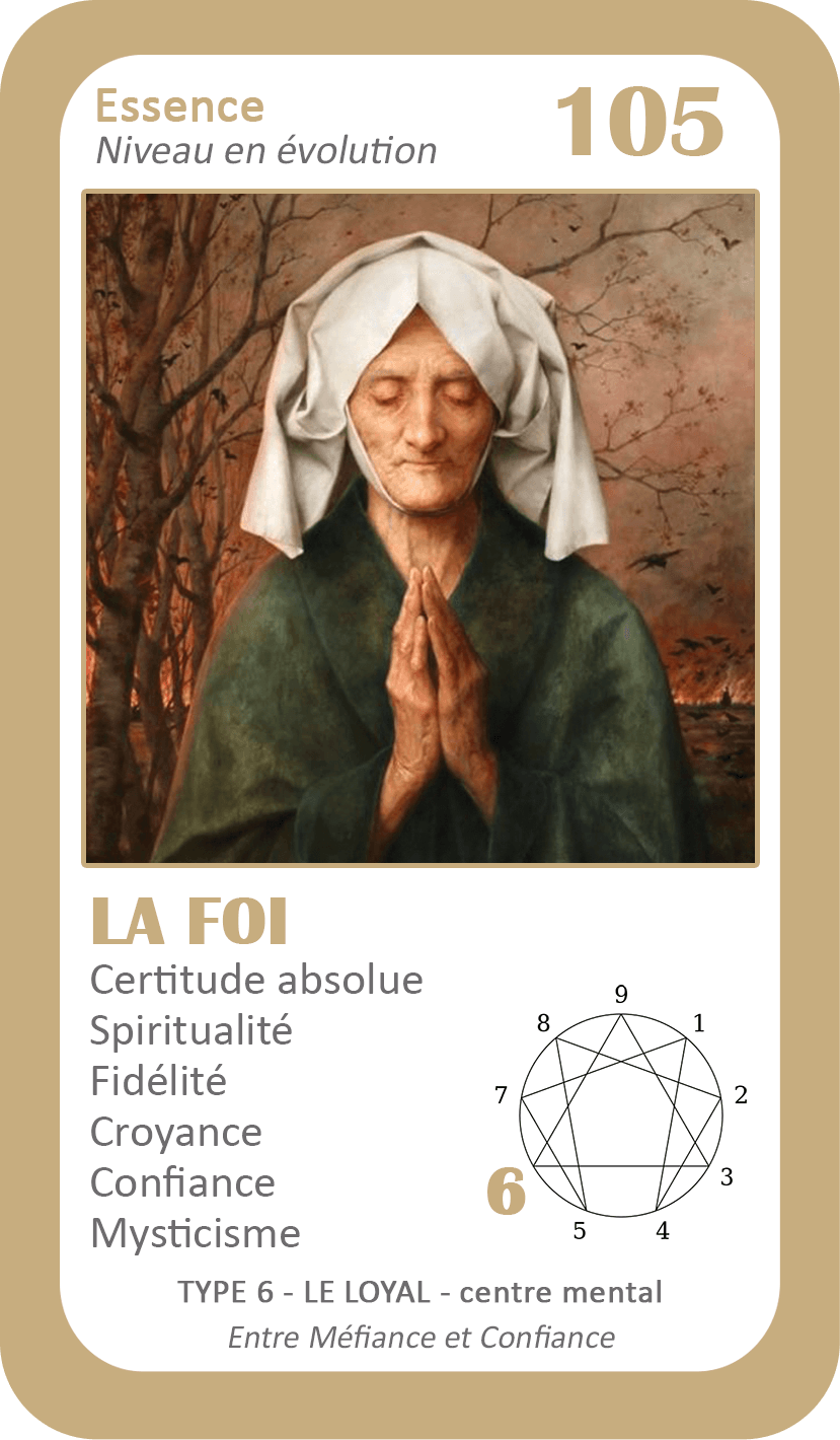 L'Oracle de l'ennéagramme général : carte 105 La Foi
