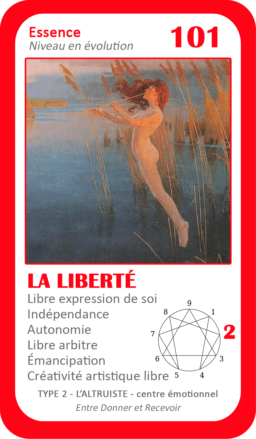 L'Oracle de l'ennéagramme général : carte 101 La Liberté