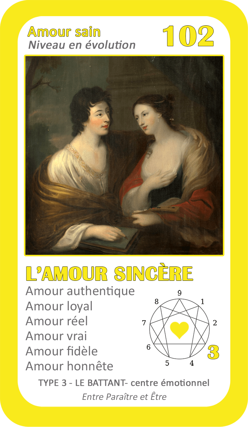 L'Oracle de l'ennéagramme sentimental : carte 102 L'Amour Sincère