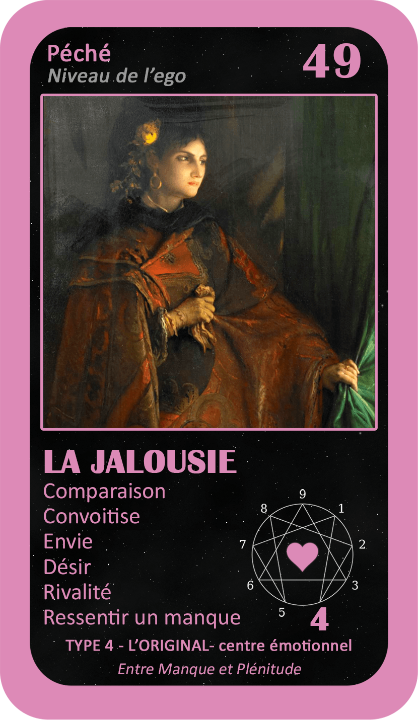 L'Oracle de l'ennéagramme sentimental : carte 49 La Jalousie