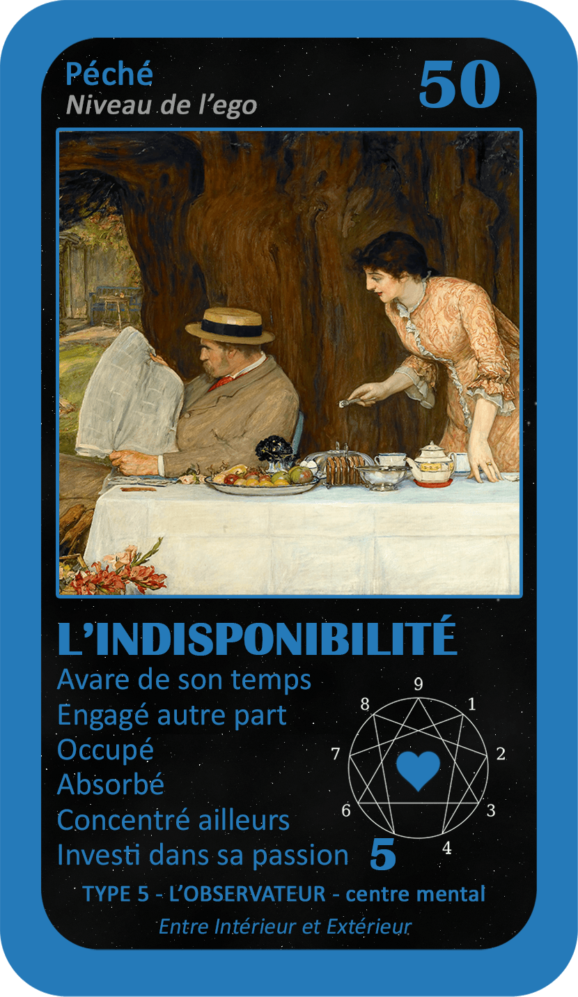 L'Oracle de l'ennéagramme sentimental : carte 50 L'Indisponibilité