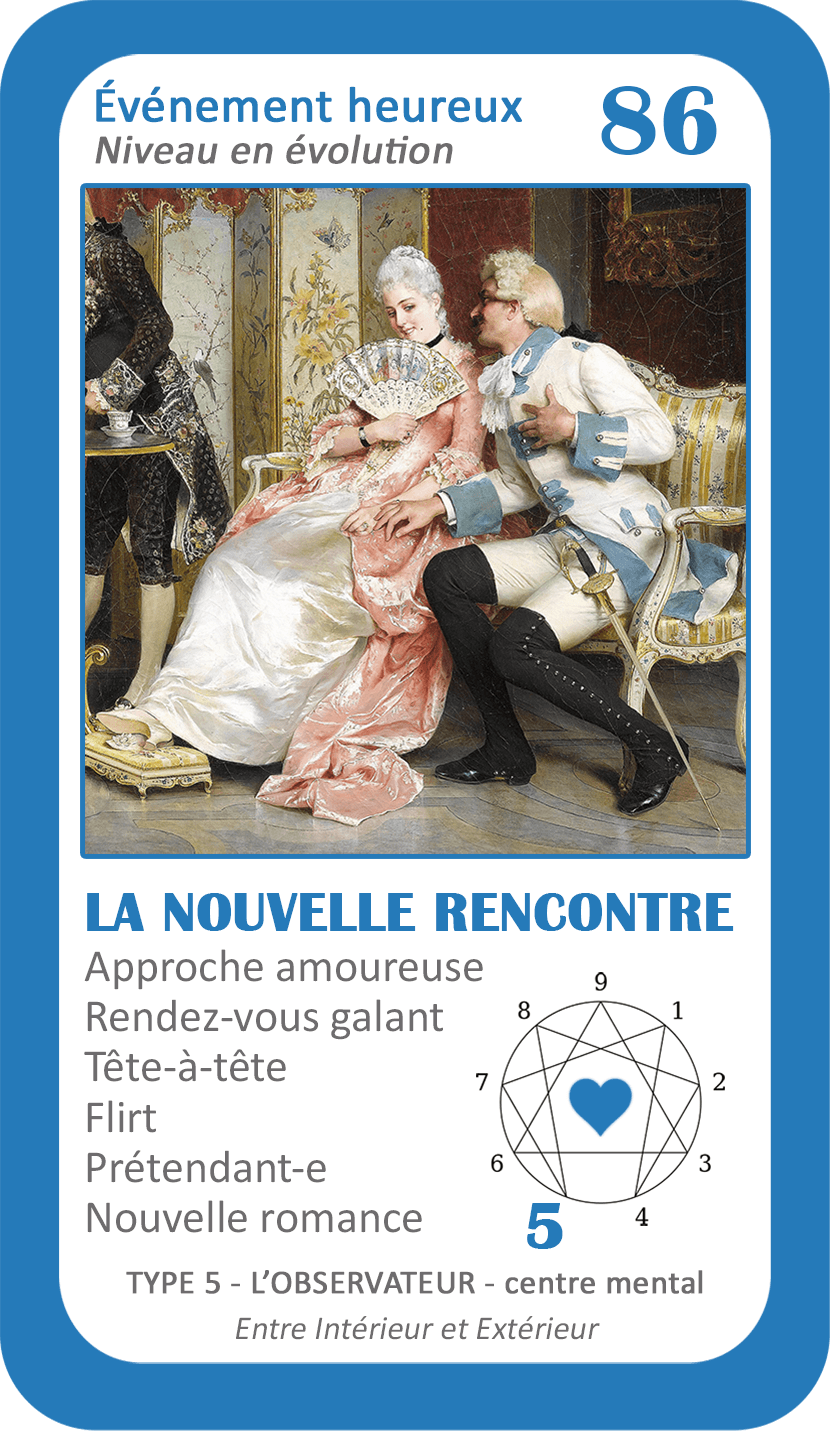 L'Oracle de l'ennéagramme sentimental : carte 86 La Nouvelle Rencontre