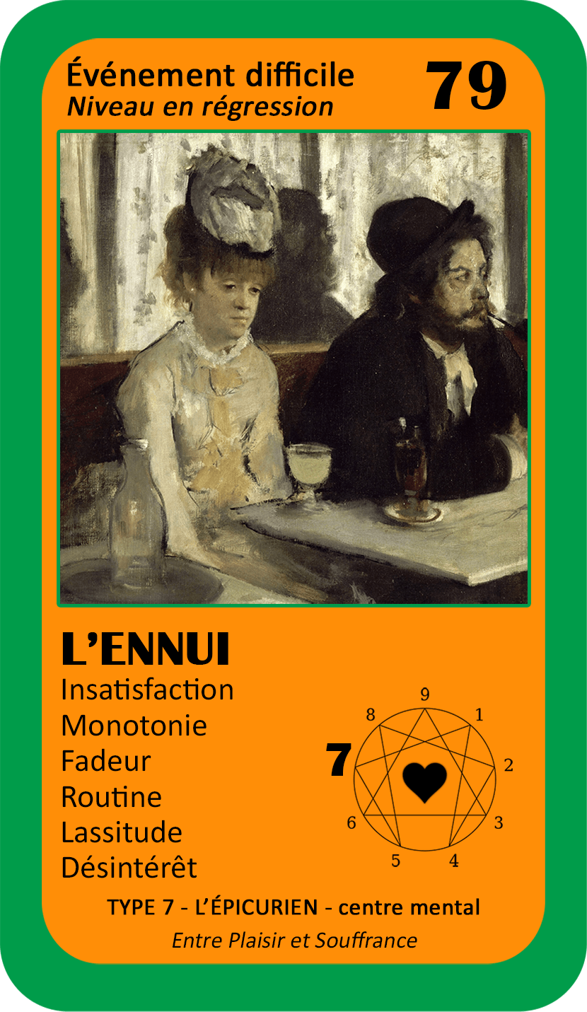 L'Oracle de l'ennéagramme sentimental : carte 79 L'Ennui