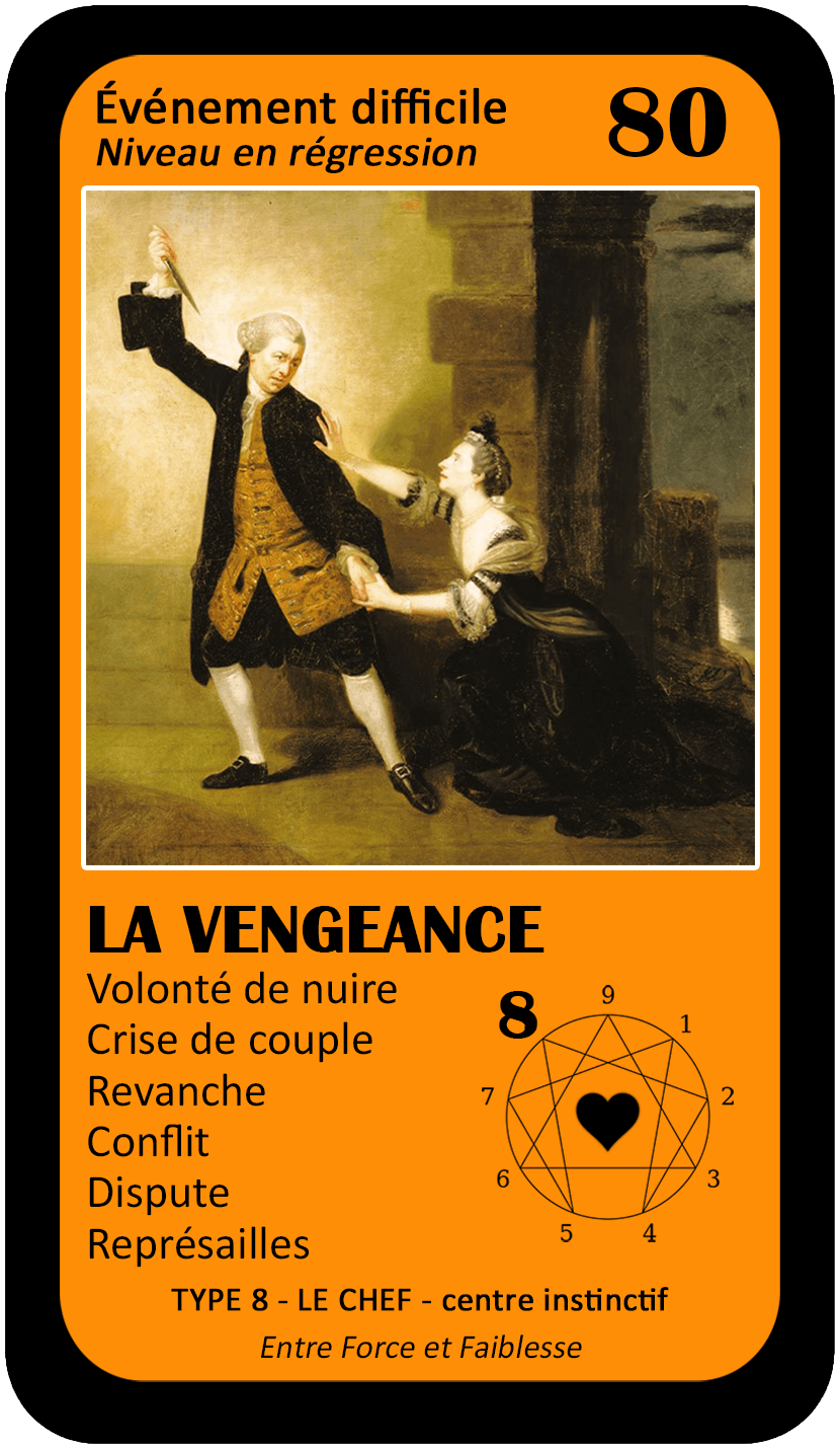 L'Oracle de l'ennéagramme sentimental : carte 80 La Vengeance