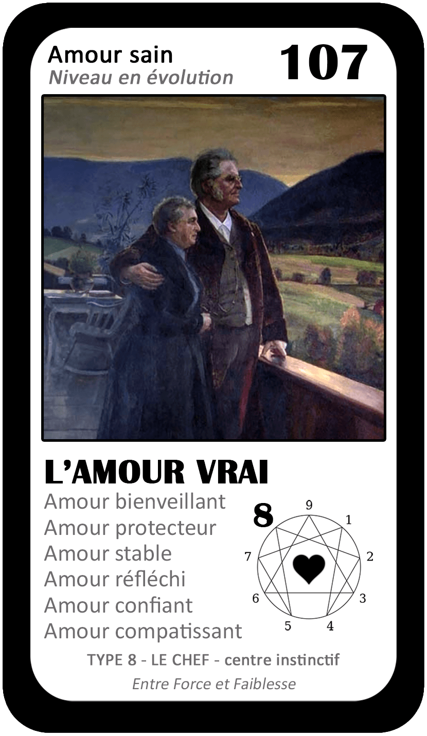 L'Oracle de l'ennéagramme sentimental : carte 107 L'Amour Vrai
