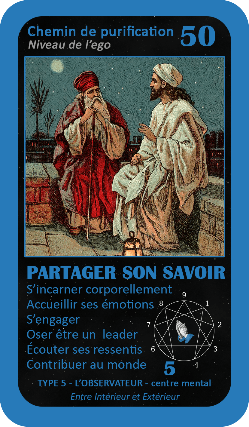 L'Oracle de l'ennéagramme mystique : carte 50 Partager son Savoir