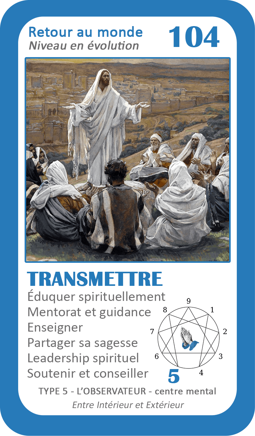 L'Oracle de l'ennéagramme mystique : carte 104 Transmettre