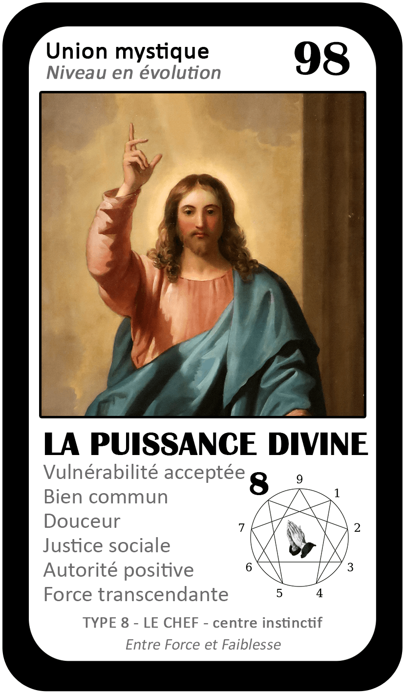L'Oracle de l'ennéagramme mystique : carte 98 La Puissance Divine