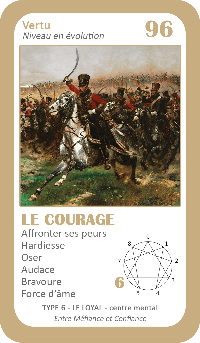 L'Oracle de l'ennéagramme général : carte 96 Le Courage