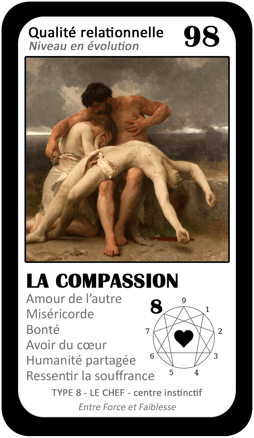 L'Oracle de l'ennéagramme sentimental : carte 98 La Compassion
