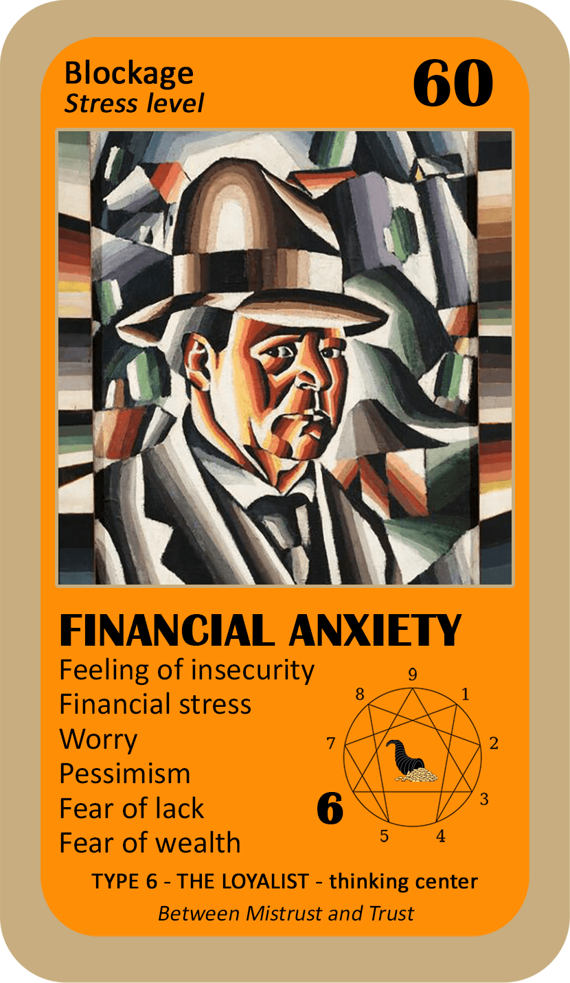 The Wealth Enneagram Oracle: card 60 Financial Anxiety