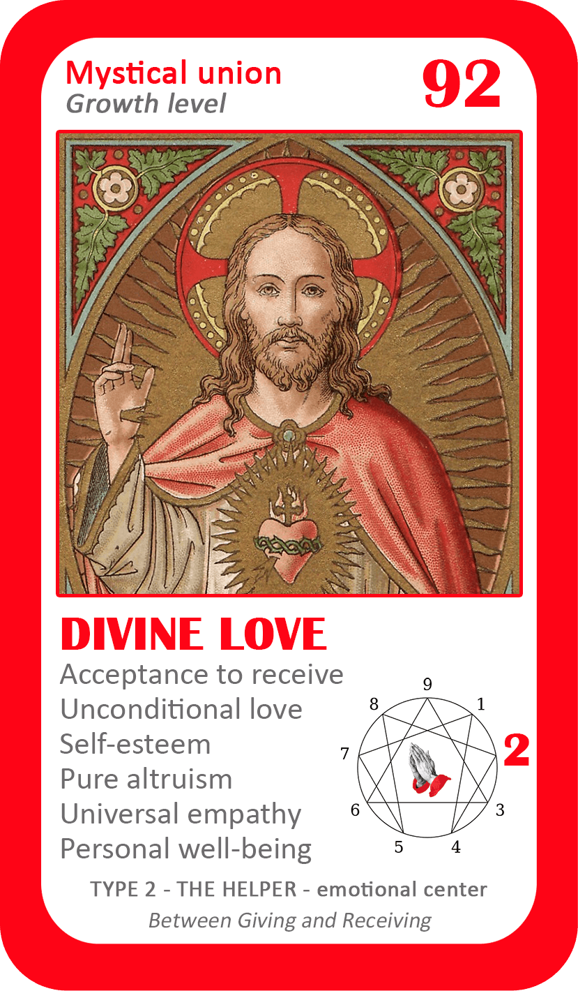 The Mystical Enneagram Oracle: card 92 Divine Love