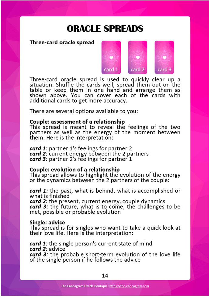 Digital Booklet of The Love Enneagram Oracle