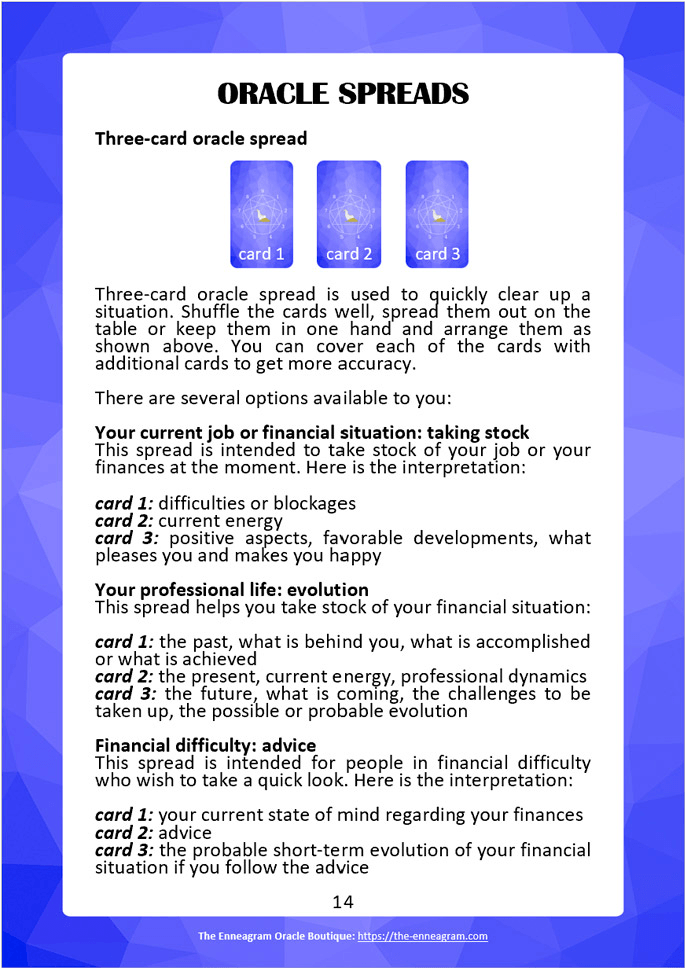 Digital Booklet of The Wealth Enneagram Oracle