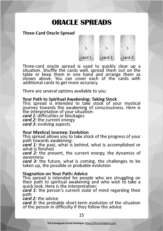 Digital Booklet of The Mystical Enneagram Oracle