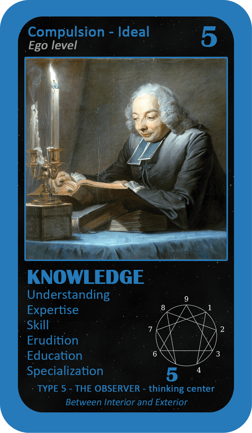 L'Oracle de l'ennéagramme général : carte 5 Le Savoir