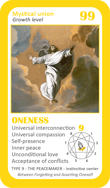 The Mystical Enneagram Oracle: card 99 Oneness