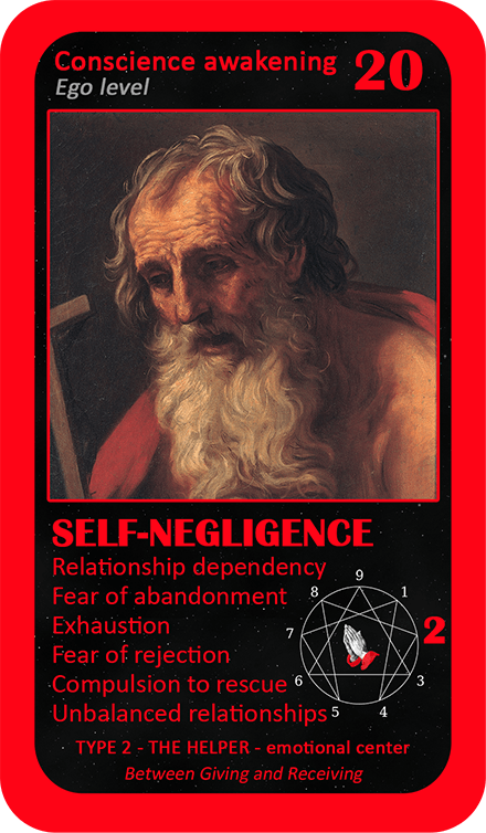 The Mystical Enneagram Oracle: card 20 Self-Negligence