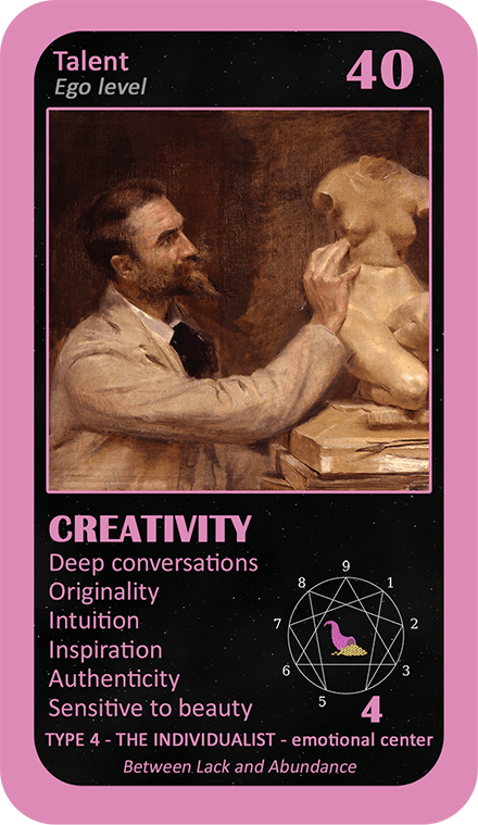 The Wealth Enneagram Oracle: card 40 Creativity