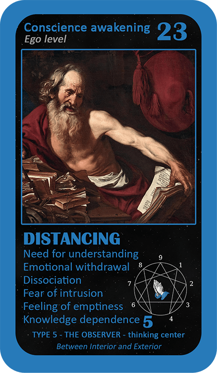 The Mystical Enneagram Oracle: card 23 Distancing