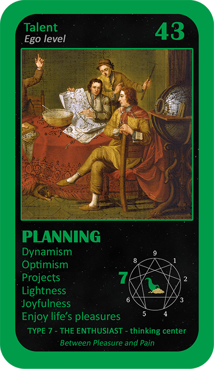 The Wealth Enneagram Oracle: card 43 Planning