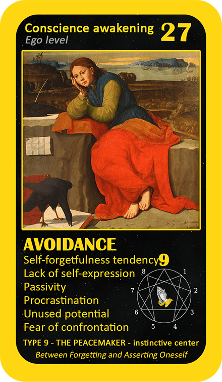The Mystical Enneagram Oracle: card 27 Avoidance
