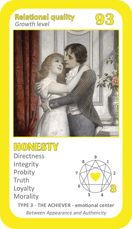 The Love Enneagram Oracle: card 93 Honesty