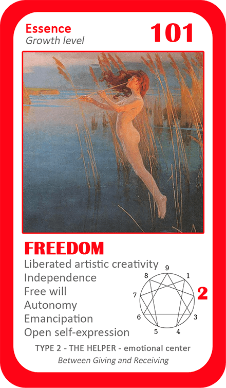 The General Enneagram Oracle: card 101 Freedom