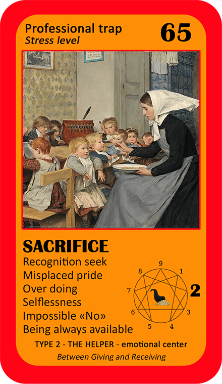 The Wealth Enneagram Oracle: card 65 Sacrifice