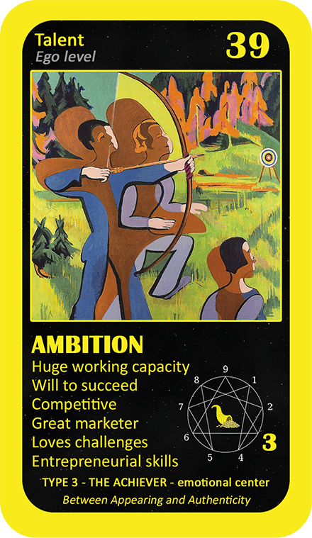 The Wealth Enneagram Oracle: card 39 Ambition