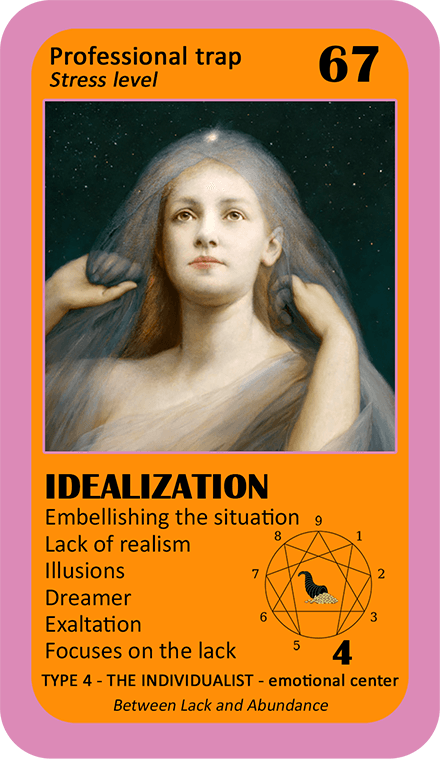 The Wealth Enneagram Oracle: card 67 Idealization
