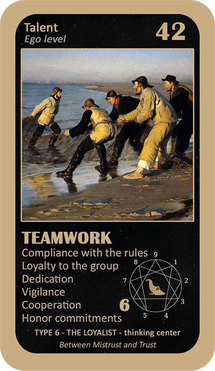 The Wealth Enneagram Oracle: card 42 Teamwork