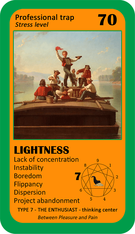 The Wealth Enneagram Oracle: card 70 Lightness
